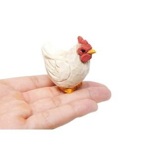 White Hen Chicken Figurine Decor Statue